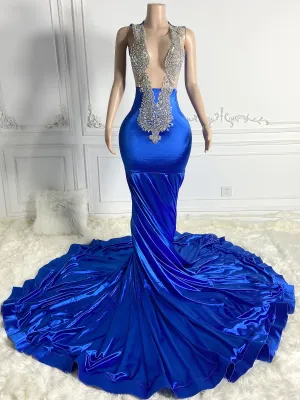 Crimson Velvet Maxi Gown