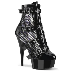 DELIGHT-1013RM  Black Patent-RS Mesh/Black