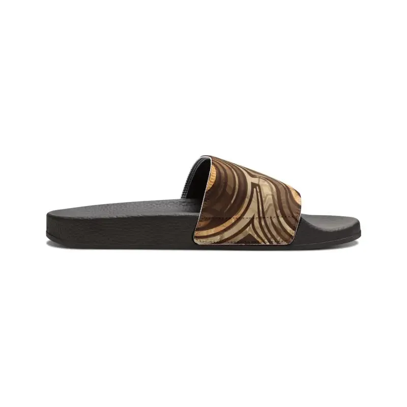 Dipaliz Sandals Stay Cool with Durable Polyurethane Abstract Brown Stripes