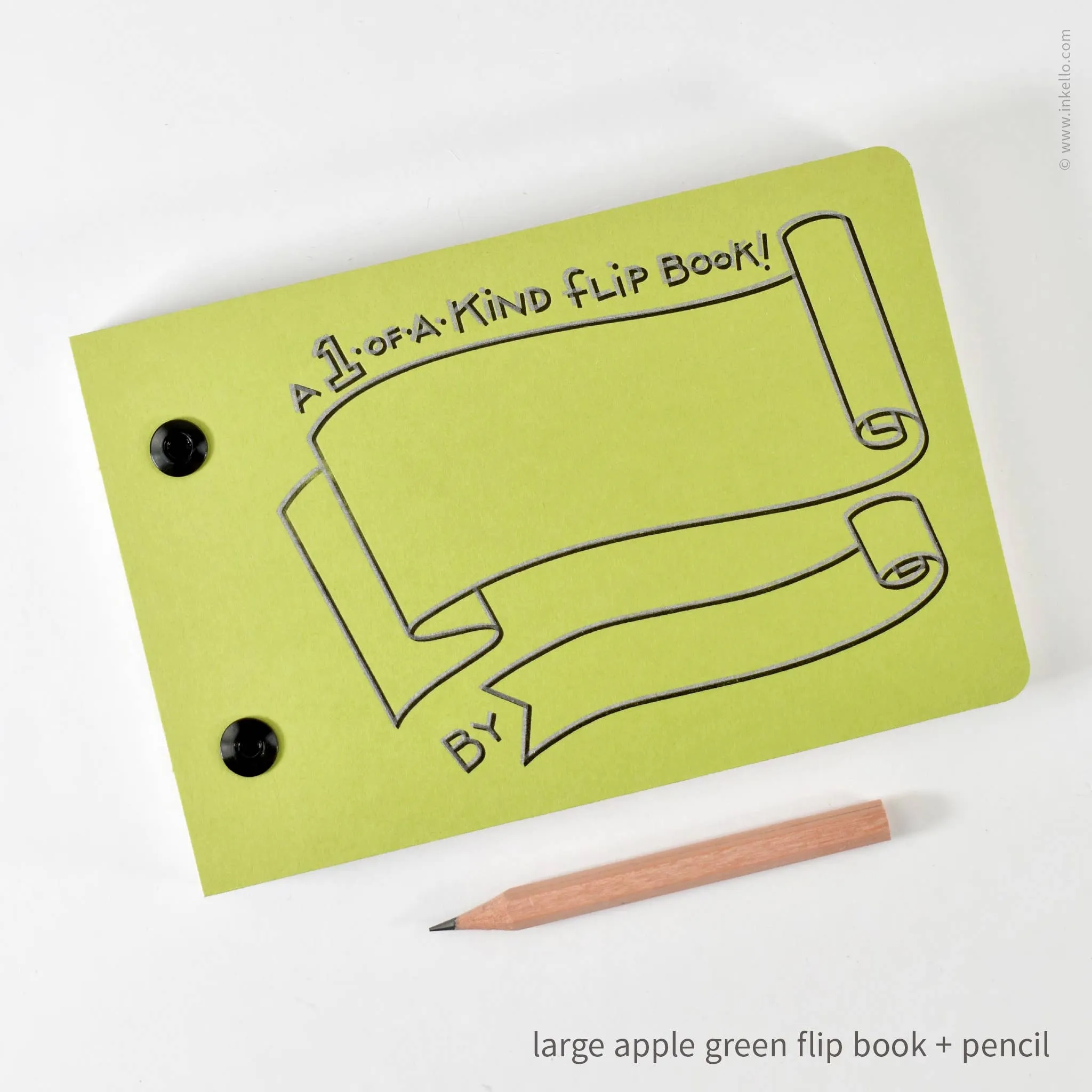 Draw-Your-Own Flip Book   Pencil (#316): Apple Green / Small