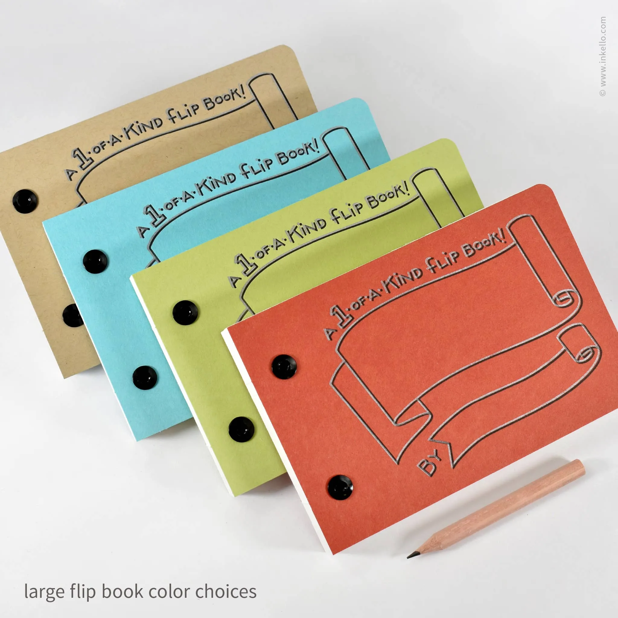 Draw-Your-Own Flip Book   Pencil (#316): Apple Green / Small