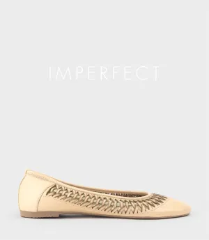 EMINA Woven Detail Ballet in Natural