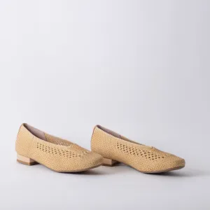 ERIC MICHAEL OLIVIA WOVEN FLATS IN TAN
