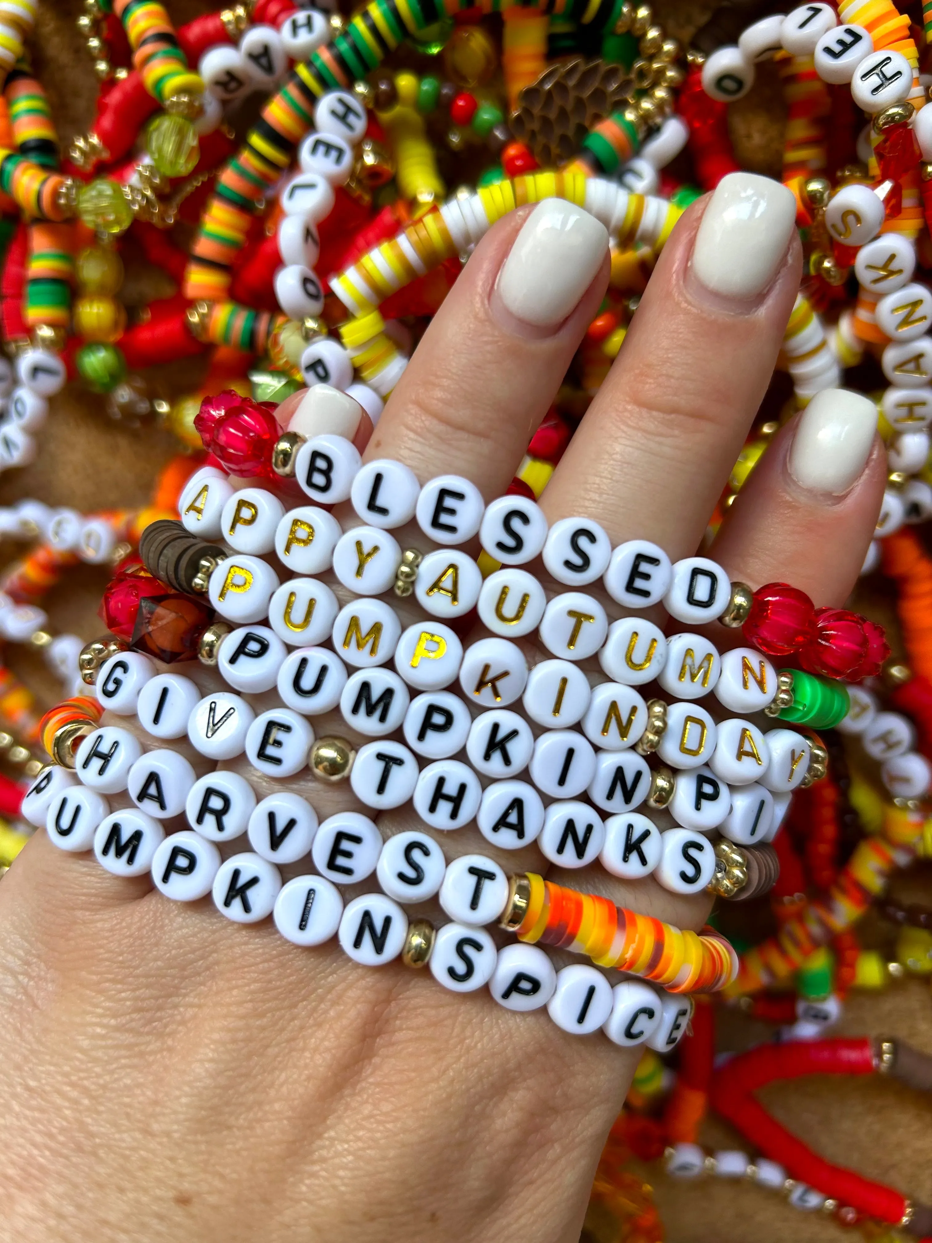 🍁🍂Fall Themed Stretchy Bracelets