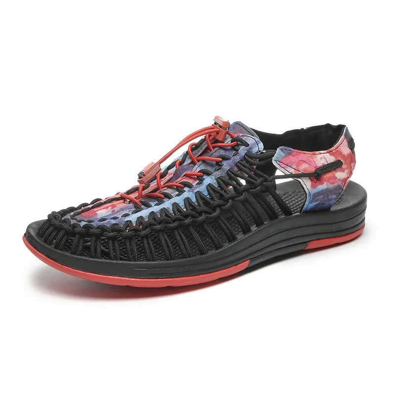 Fashion Printed Camouflage Woven Sandals