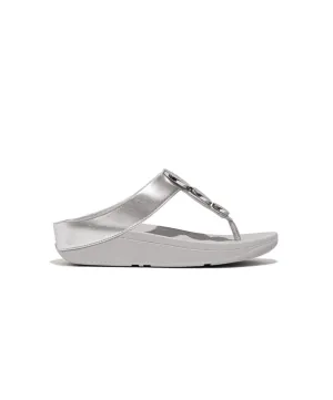 Fitflop Halo Bead Circle Metallic Toe Post Silver