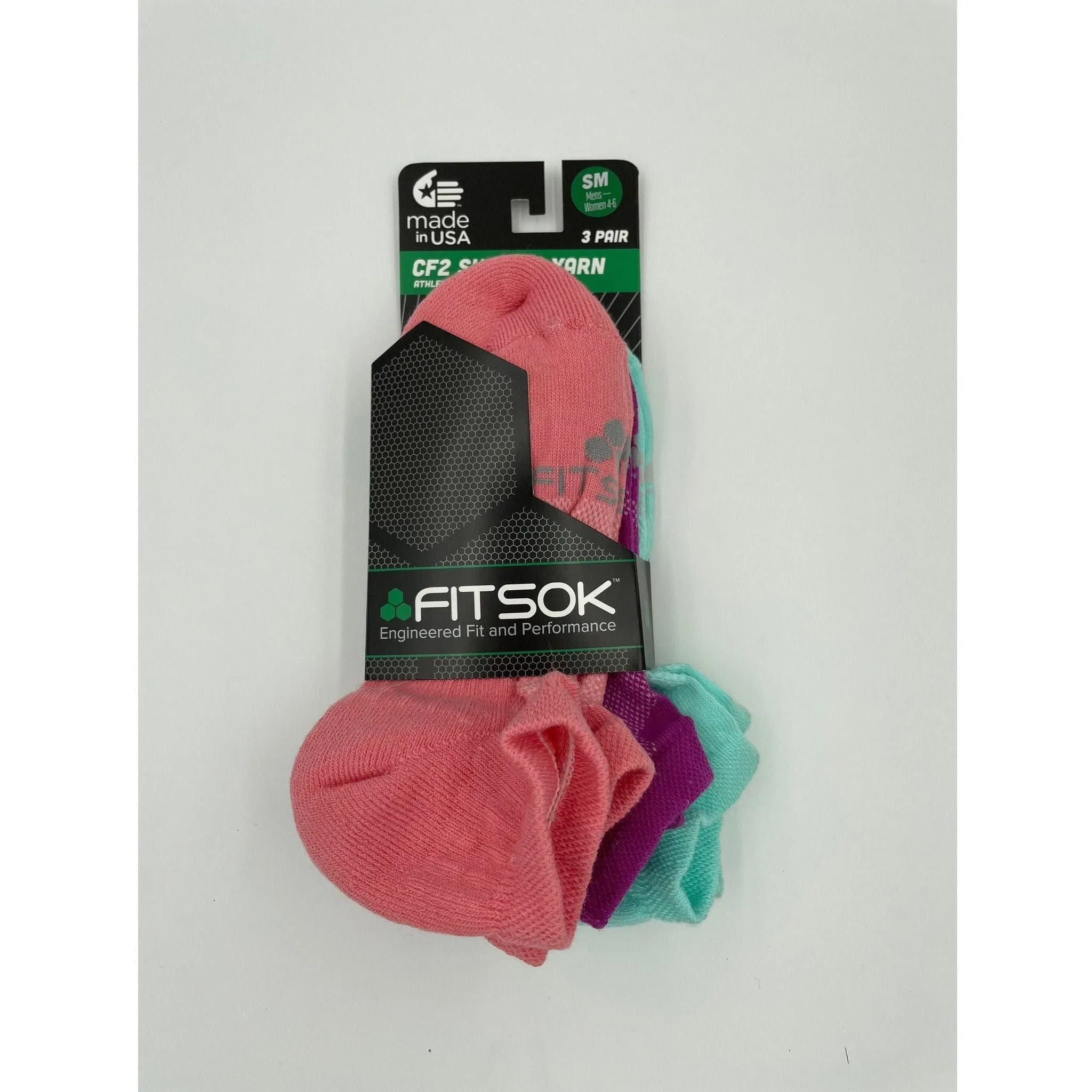 Fitsok CF2 Shadow Yarn No-Show Socks 3-Pack