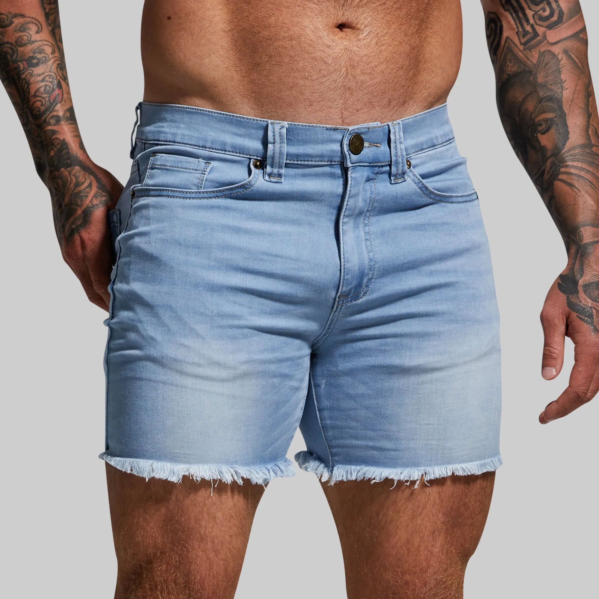 FLEX Stretchy Jort (Light Wash 6")