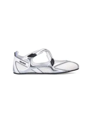Floor 01 Flat Ballet Shoes – White