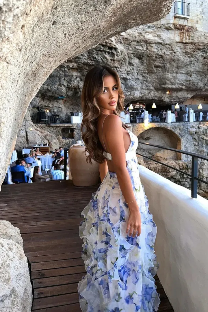 Floral Ruffled Maxi Dress | Elegant & Flowy | Romantic Summer Style