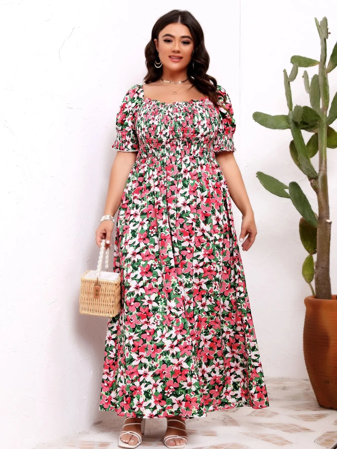 Floravelle™ Boho Bloom Dress – Plus Size Edition