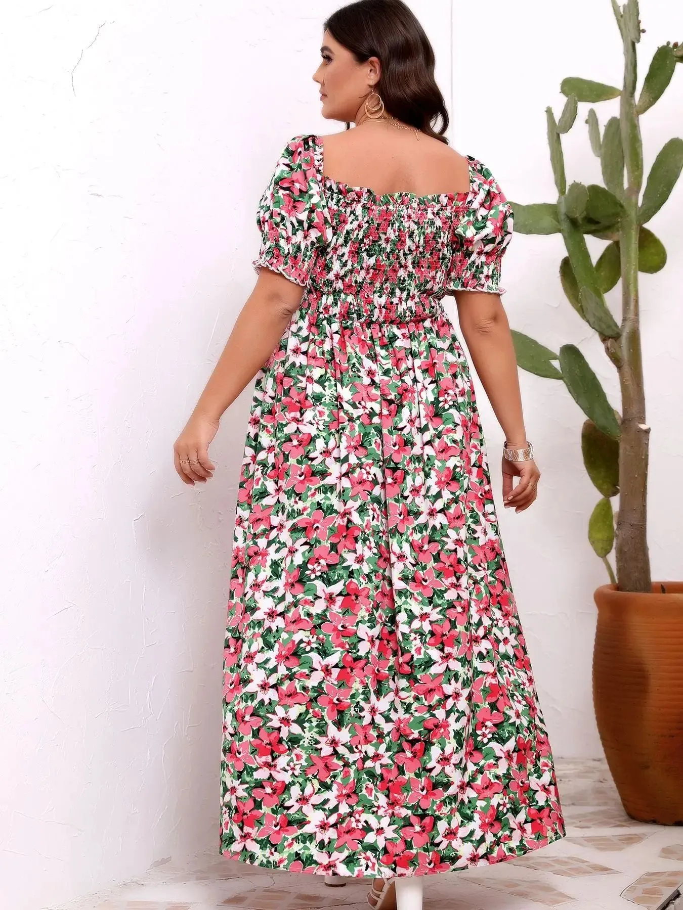 Floravelle™ Boho Bloom Dress – Plus Size Edition