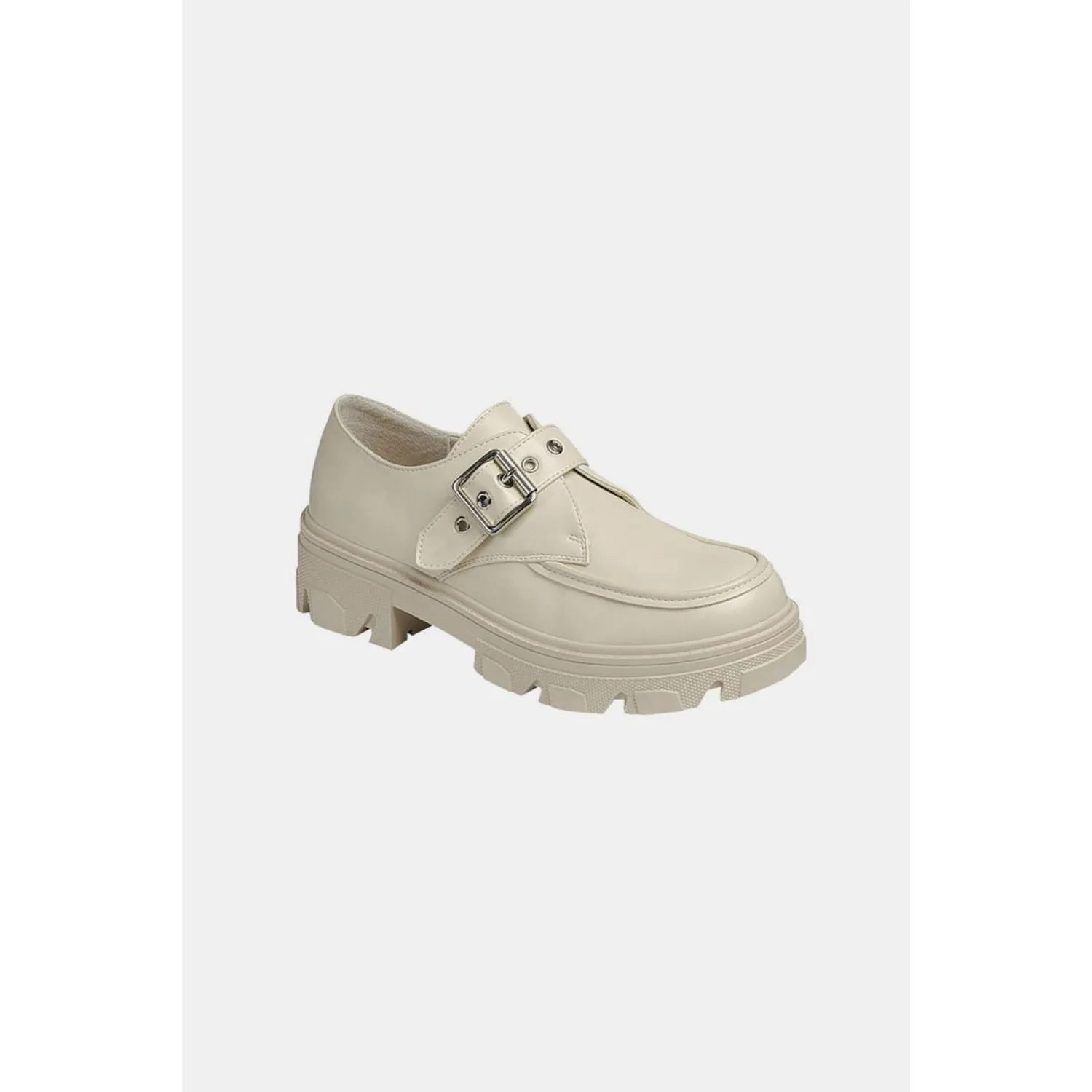 Forever Link Buckled Platform Lug Sole Loafers