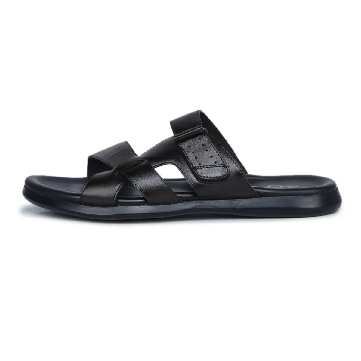 Genuine Leather Slide Slippers for Men – CN 36 with Cushioned Insole & Anti-Slip Sole