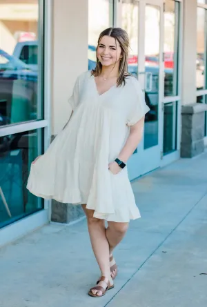Go Back Home Dress in Ivory