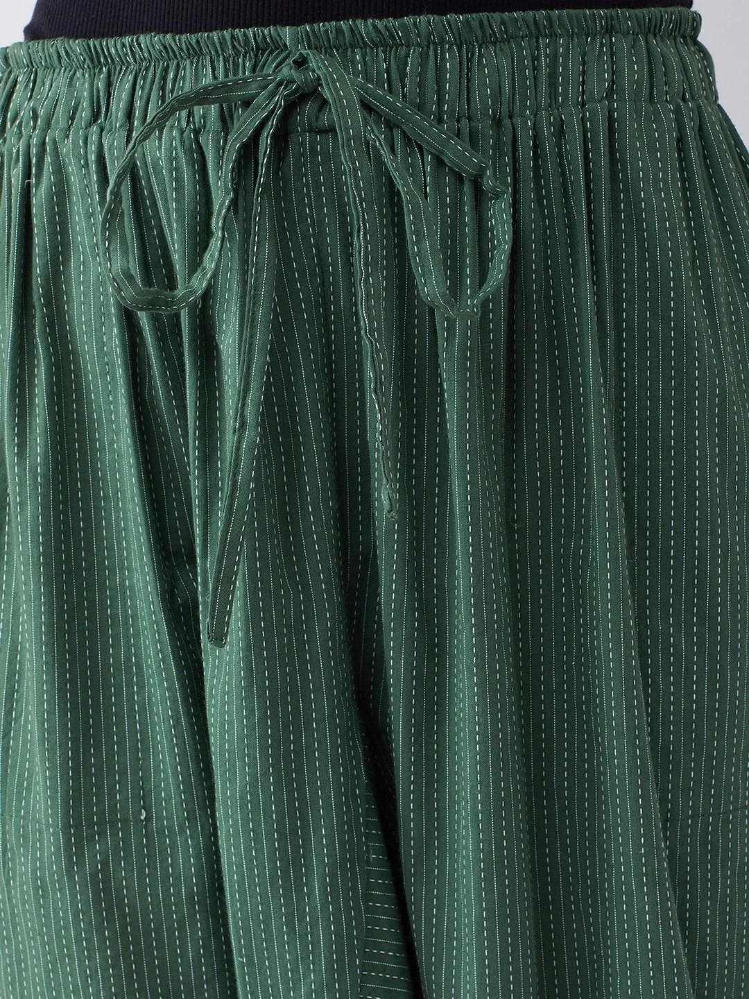 Green Kantha Harem Pant
