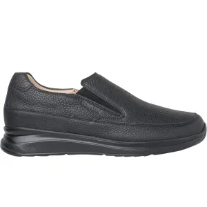'Harald' men's ergonomic wide fit (H) loafer - Black