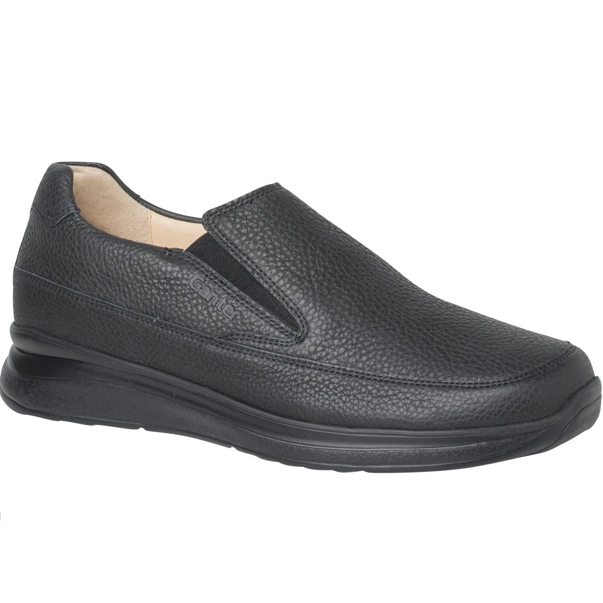 'Harald' men's ergonomic wide fit (H) loafer - Black