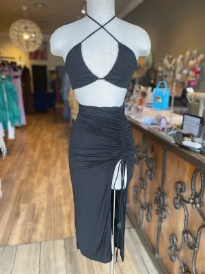 High Split Scrunge Skirt Set FINAL SALE