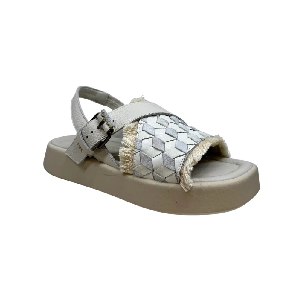 Intreccio 3D sandals in bianco