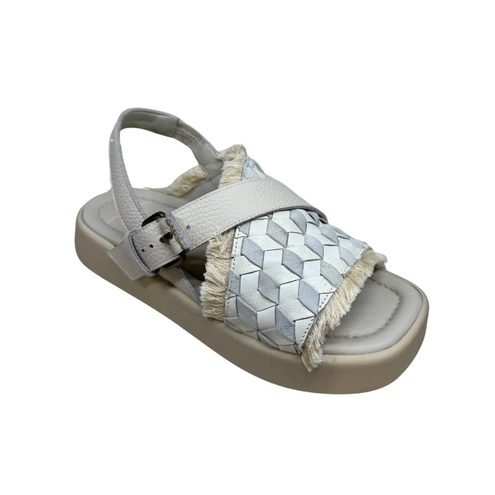 Intreccio 3D sandals in bianco