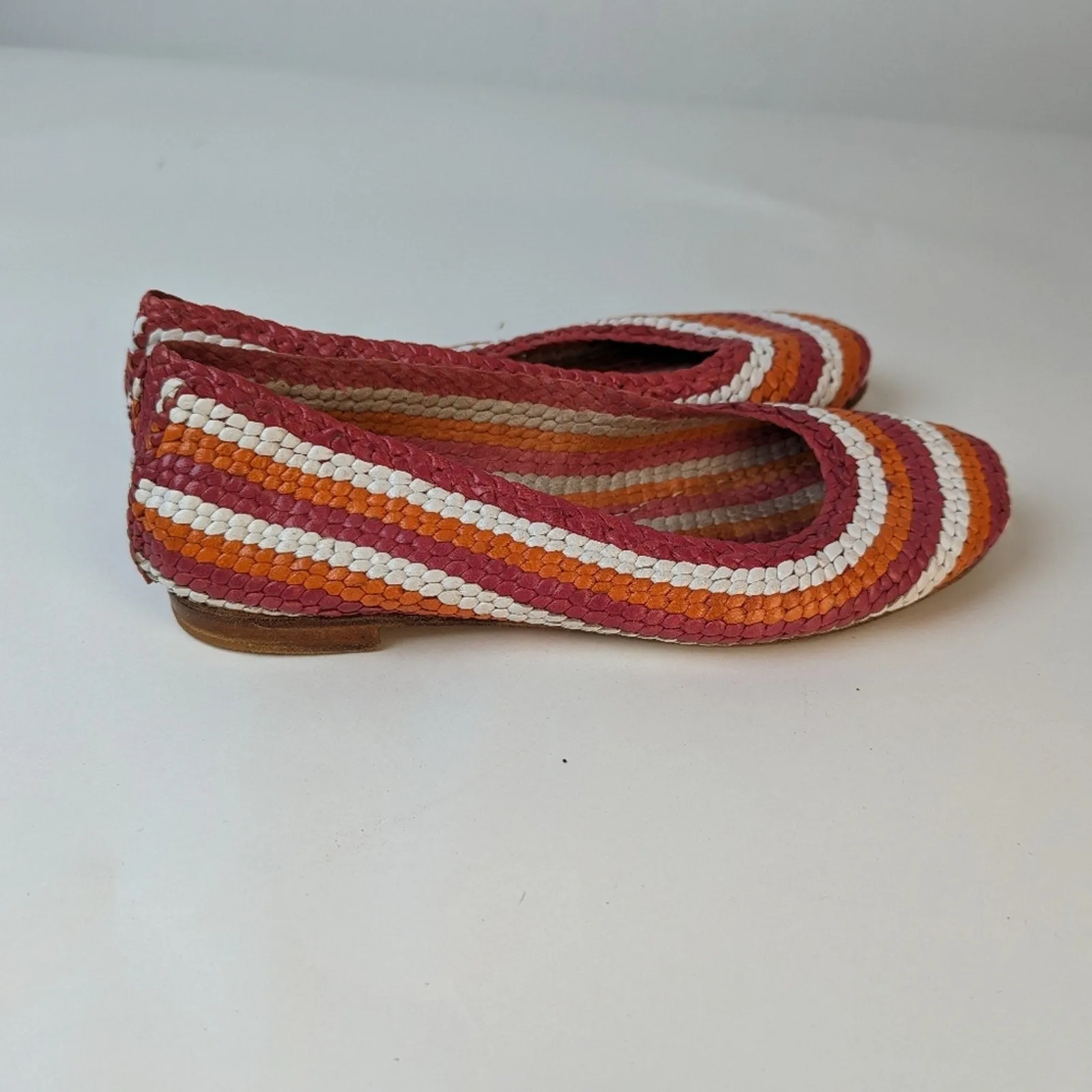 Kate Spade Woven Leather Ballet Flats / 7.5