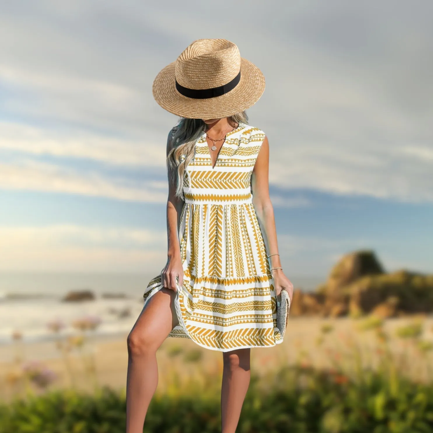 Kiana | Fern Print Summer Dress