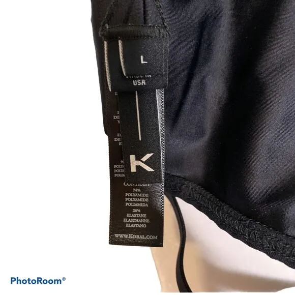 Koral Mesmorize Open Mesh Sports Bra Large Black