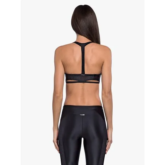Koral Mesmorize Open Mesh Sports Bra Large Black