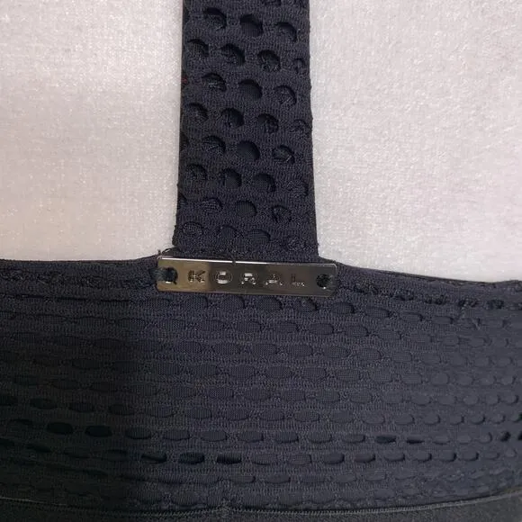 Koral Mesmorize Open Mesh Sports Bra Large Black