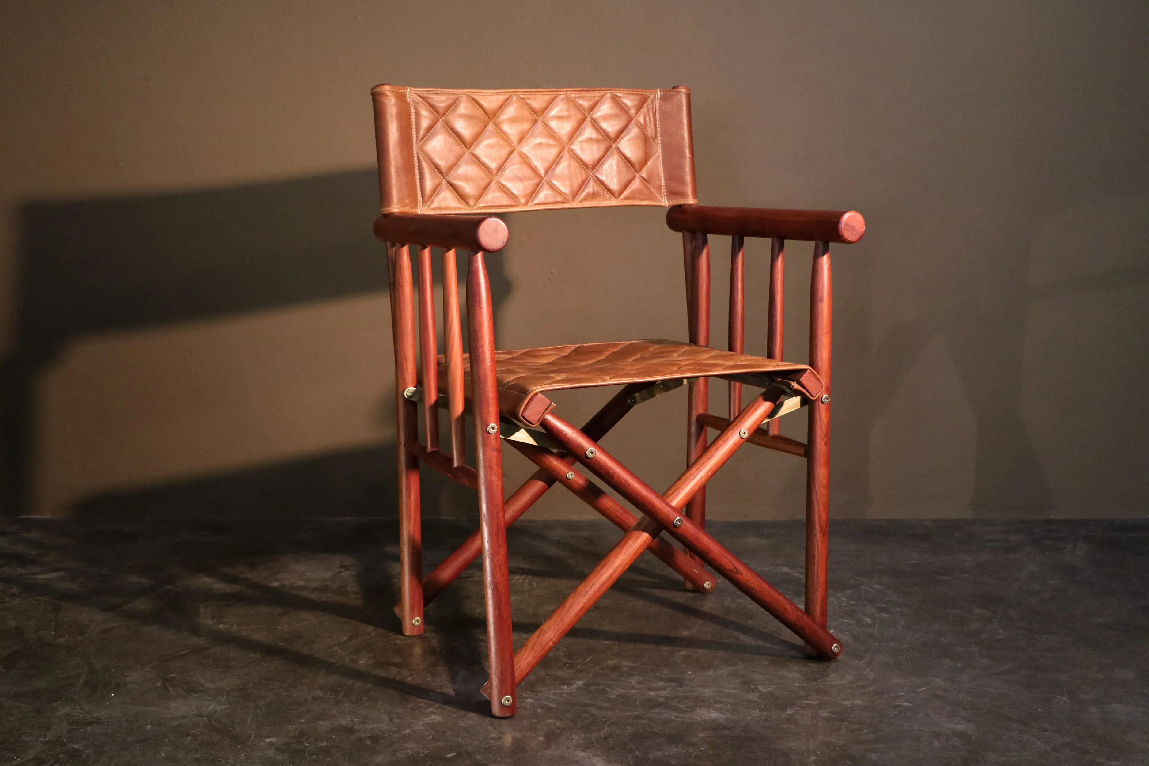 Kruger Quilted Leather Director's Chair