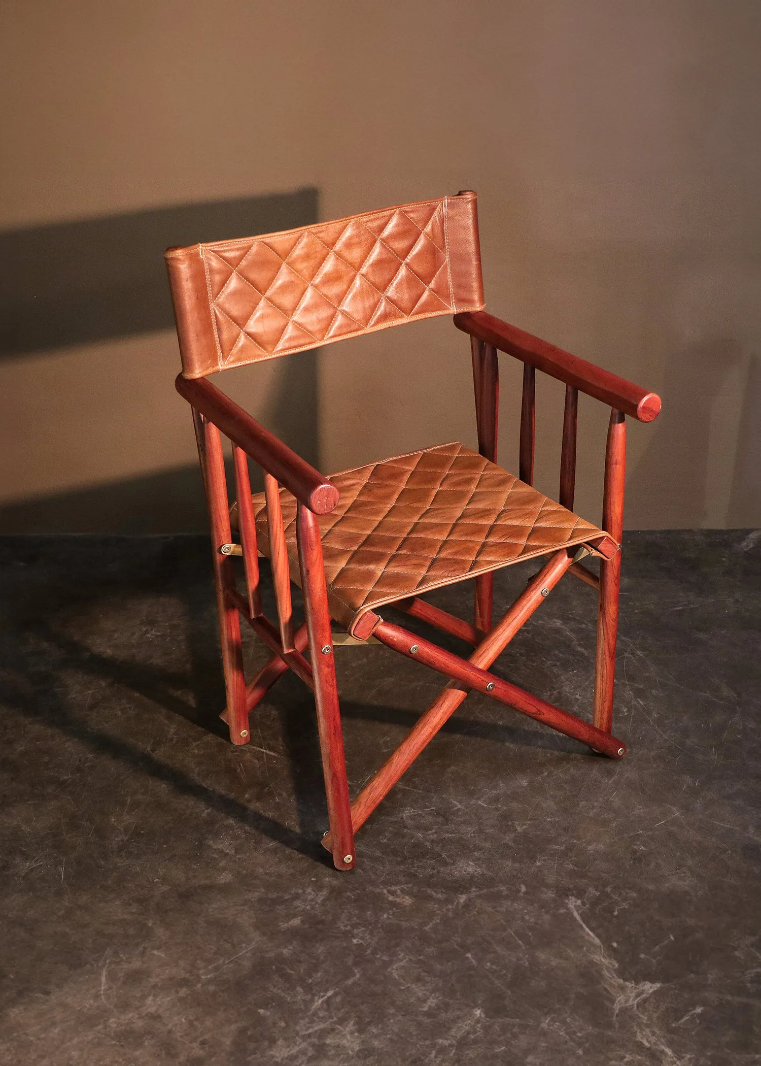 Kruger Quilted Leather Director's Chair