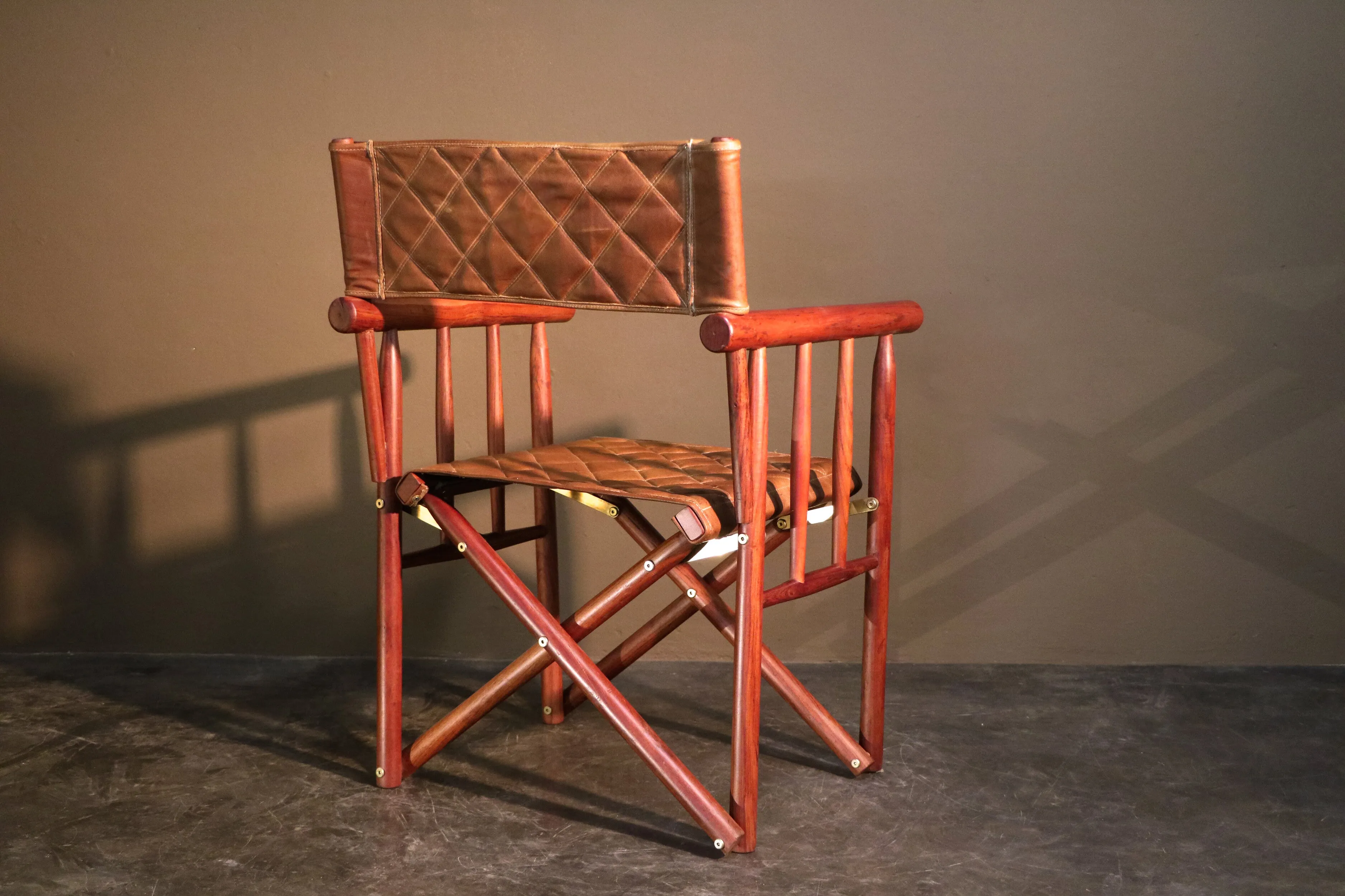 Kruger Quilted Leather Director's Chair