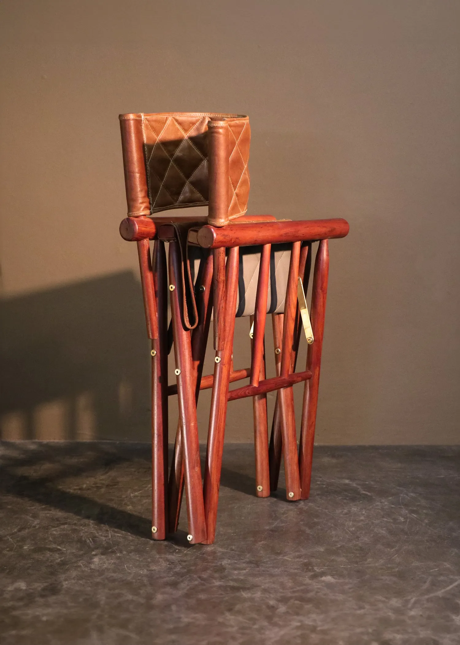 Kruger Quilted Leather Director's Chair