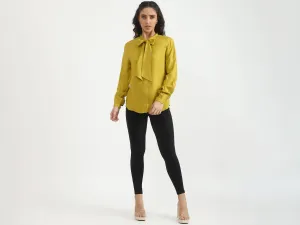 Ladies Long Sleeve Solid Top