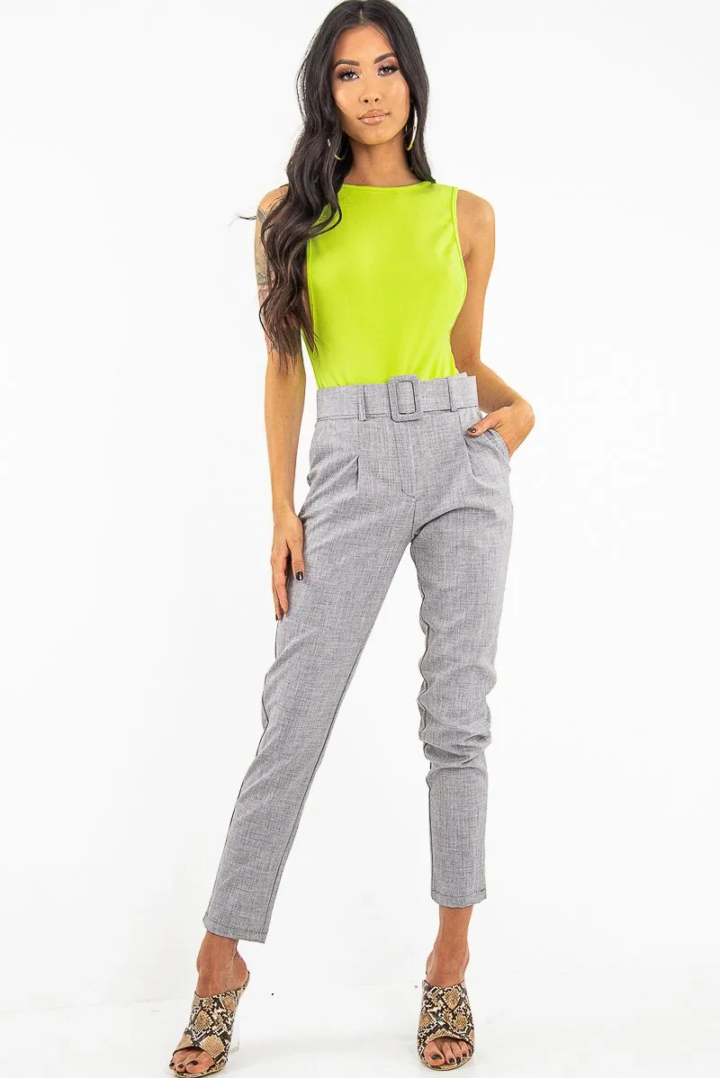 Lime Green Side Boob Bodysuit - Adrionna