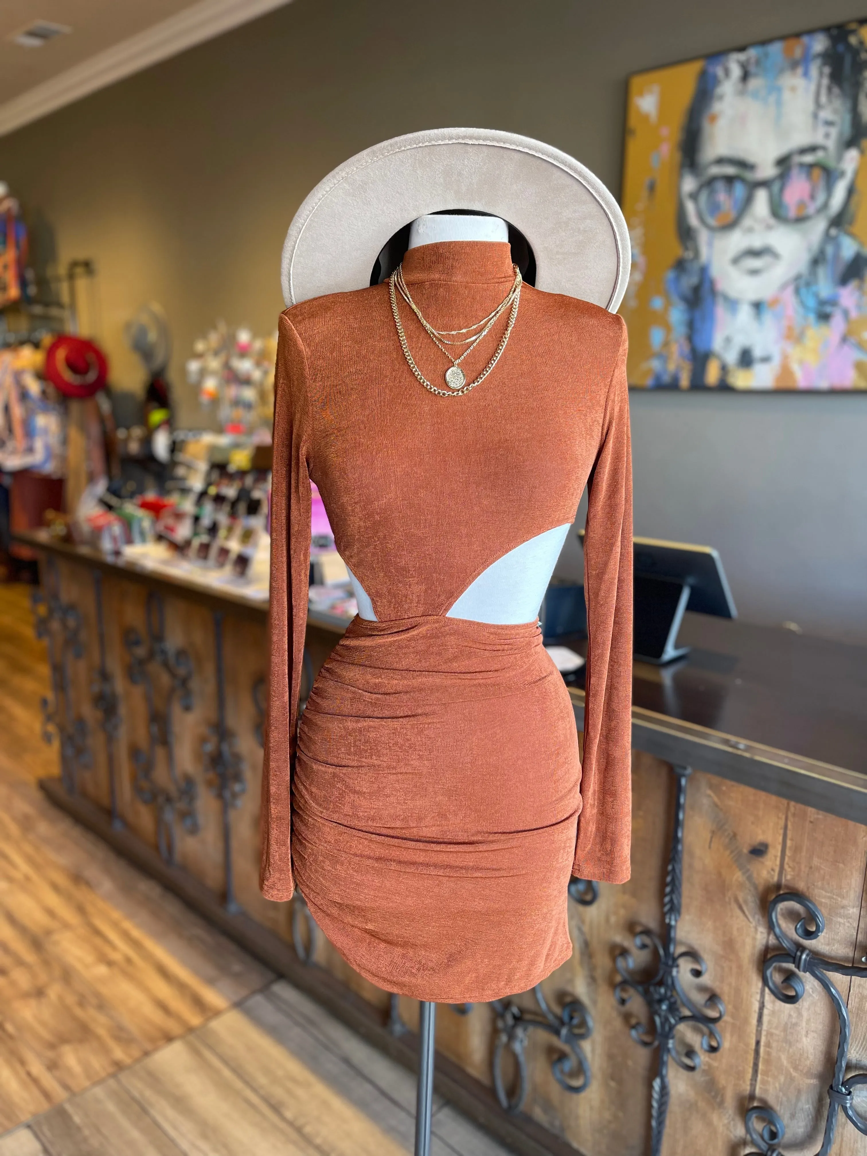 Long Sleeve Connect Top & Mini Dress