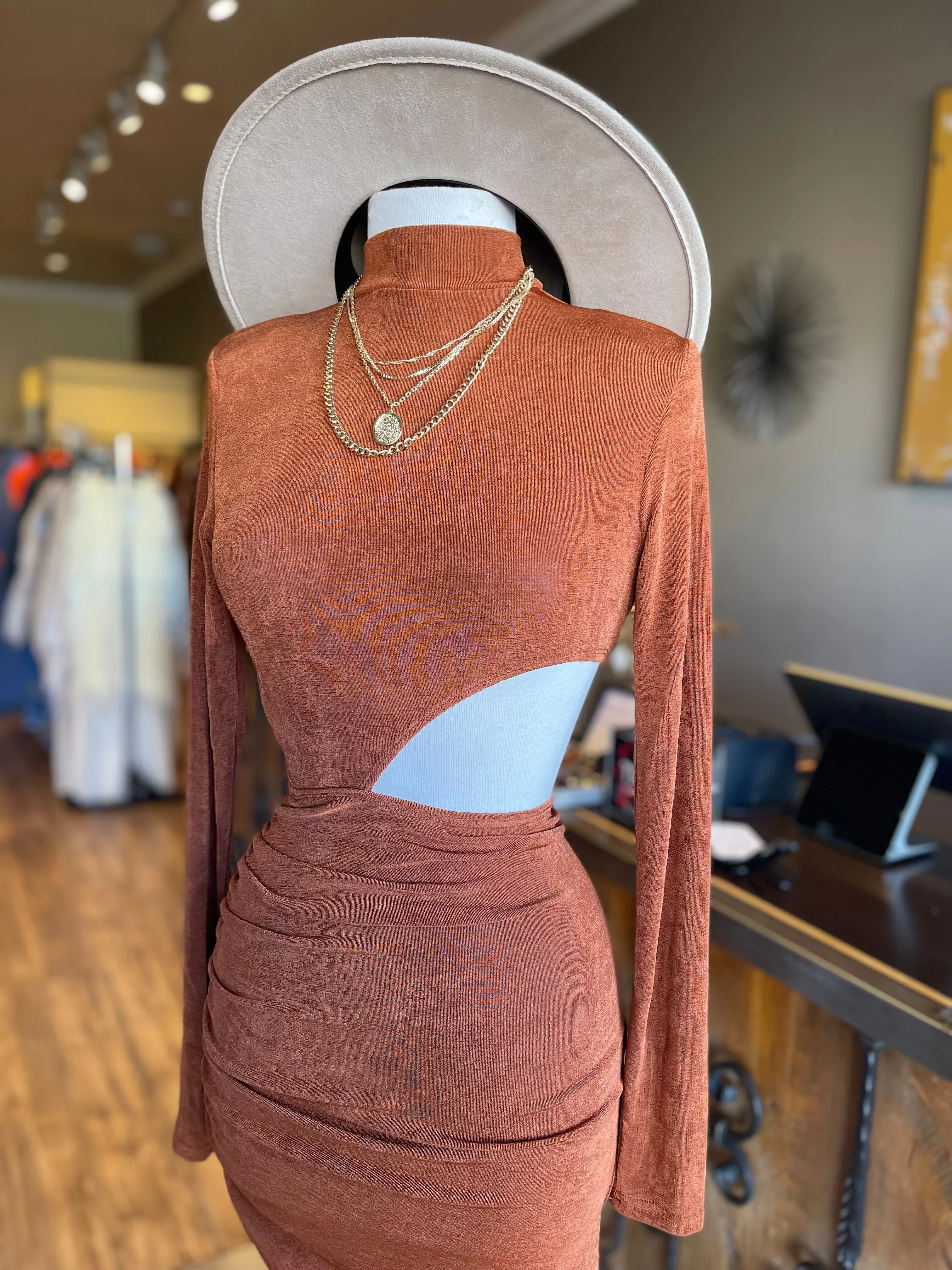 Long Sleeve Connect Top & Mini Dress