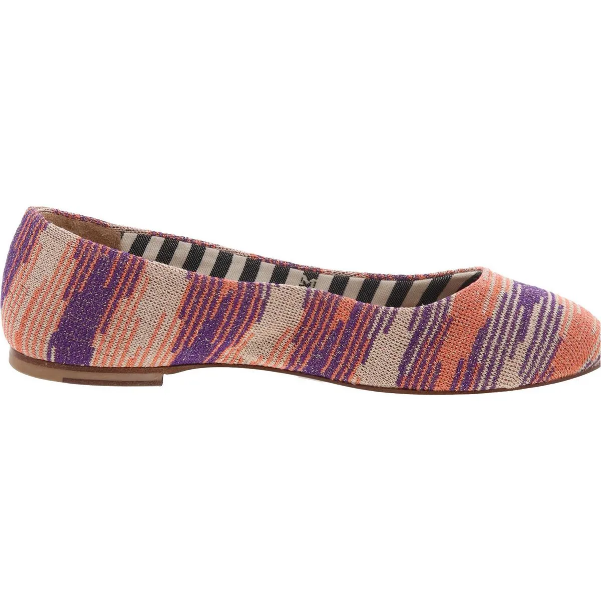 M Missoni Womens Metallic Woven Ballet Flats