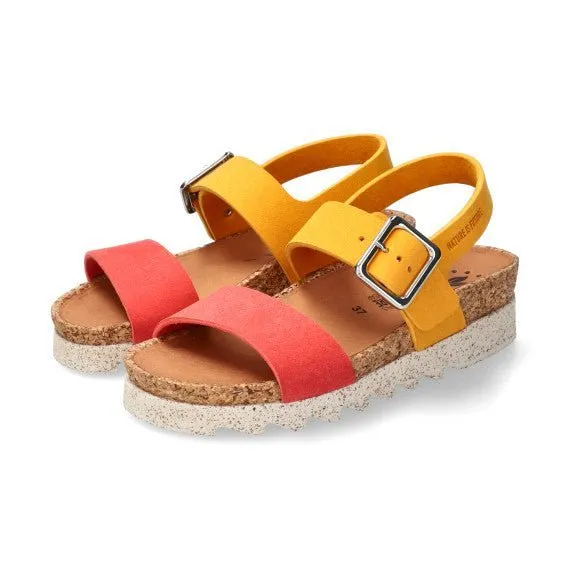 'Maggy' women's NATURE IS FUTURE sandal - Red yellow
