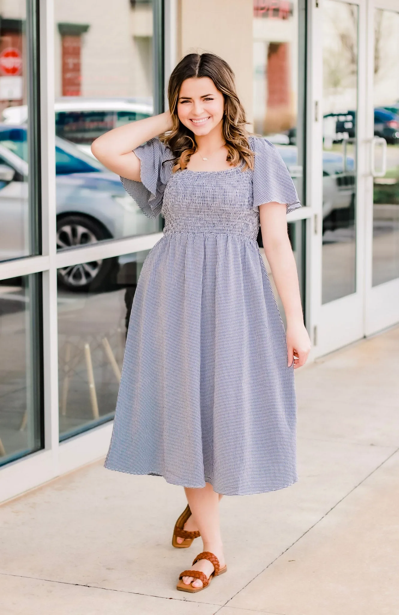 Make Me Smile Gingham Dress
