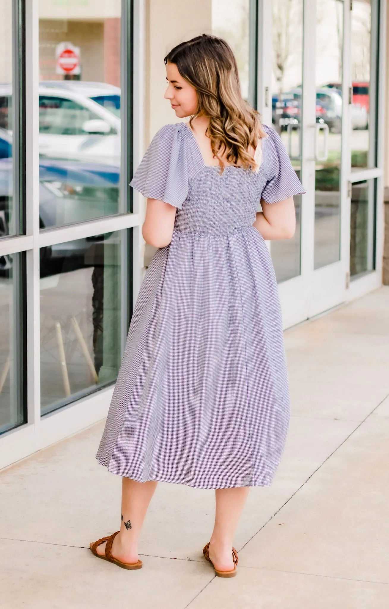 Make Me Smile Gingham Dress