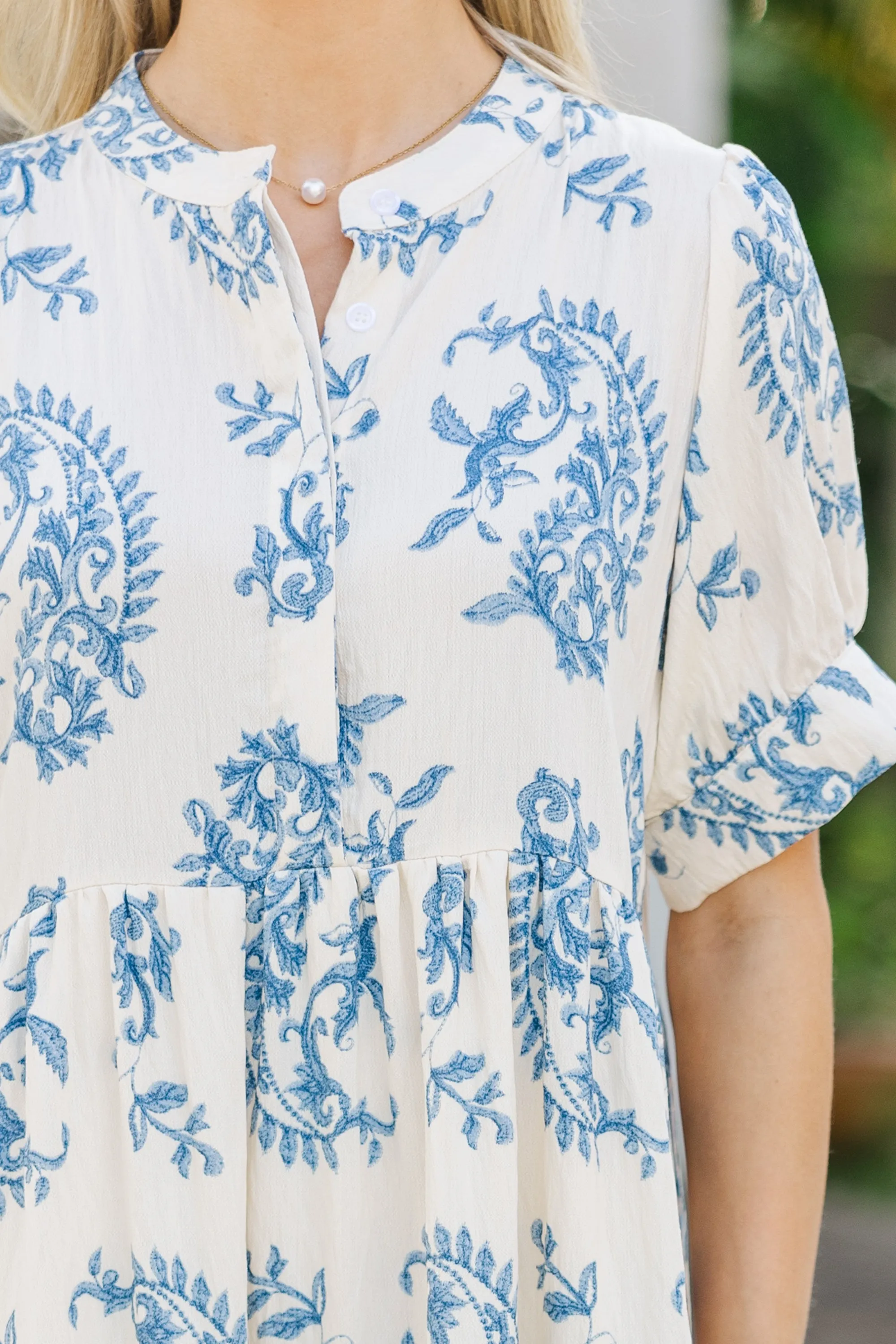 Make You Look Blue Medallion Midi Dress