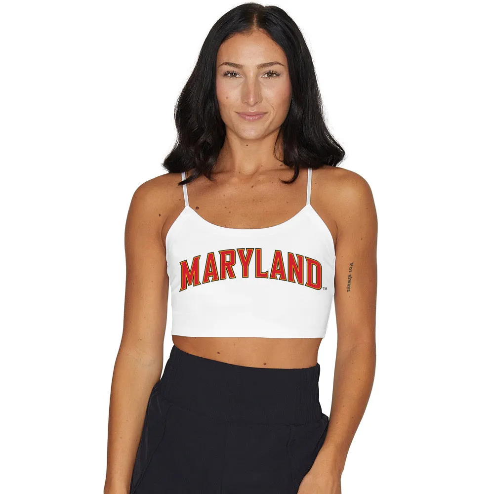 Maryland Terps White Spaghetti Tank