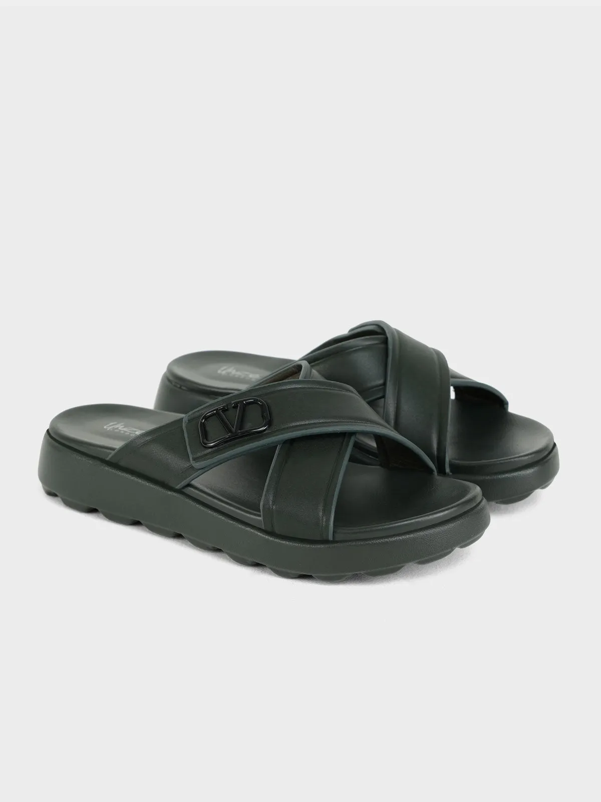 Men "TIROSH" Crossover Casual Slippers