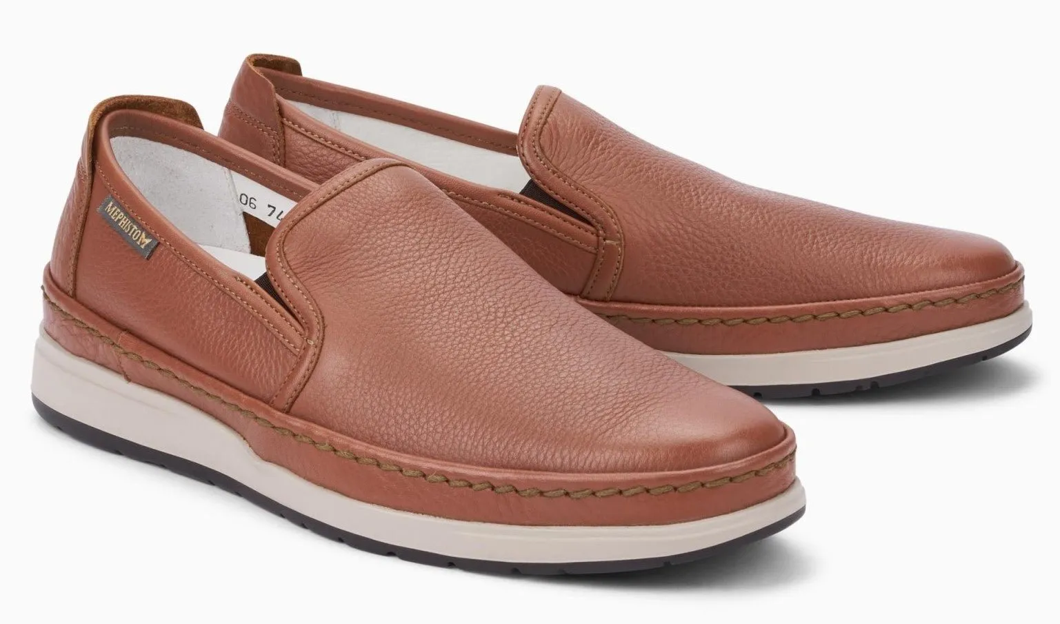Mephisto Hadrian brown leather slip-on shoe for men