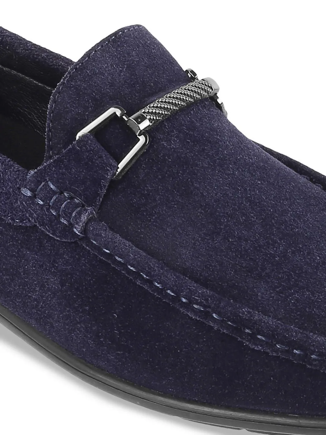 Metro Men Printed Leather Loafers