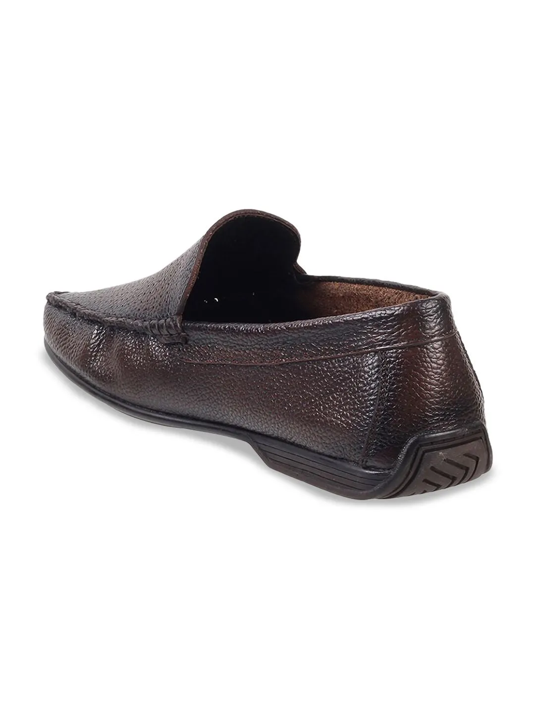 Metro Men Textured Leather Loafers
