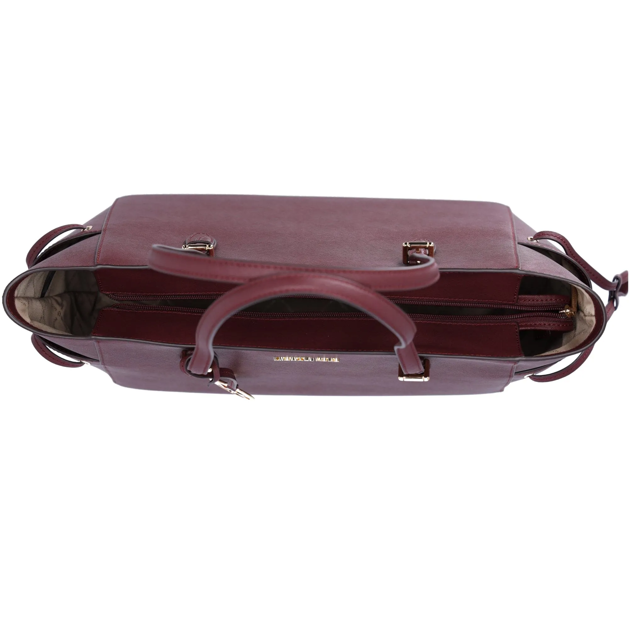 Michael Kors Gilly Large Drawstring Tote Oxblood Saffiano Leather