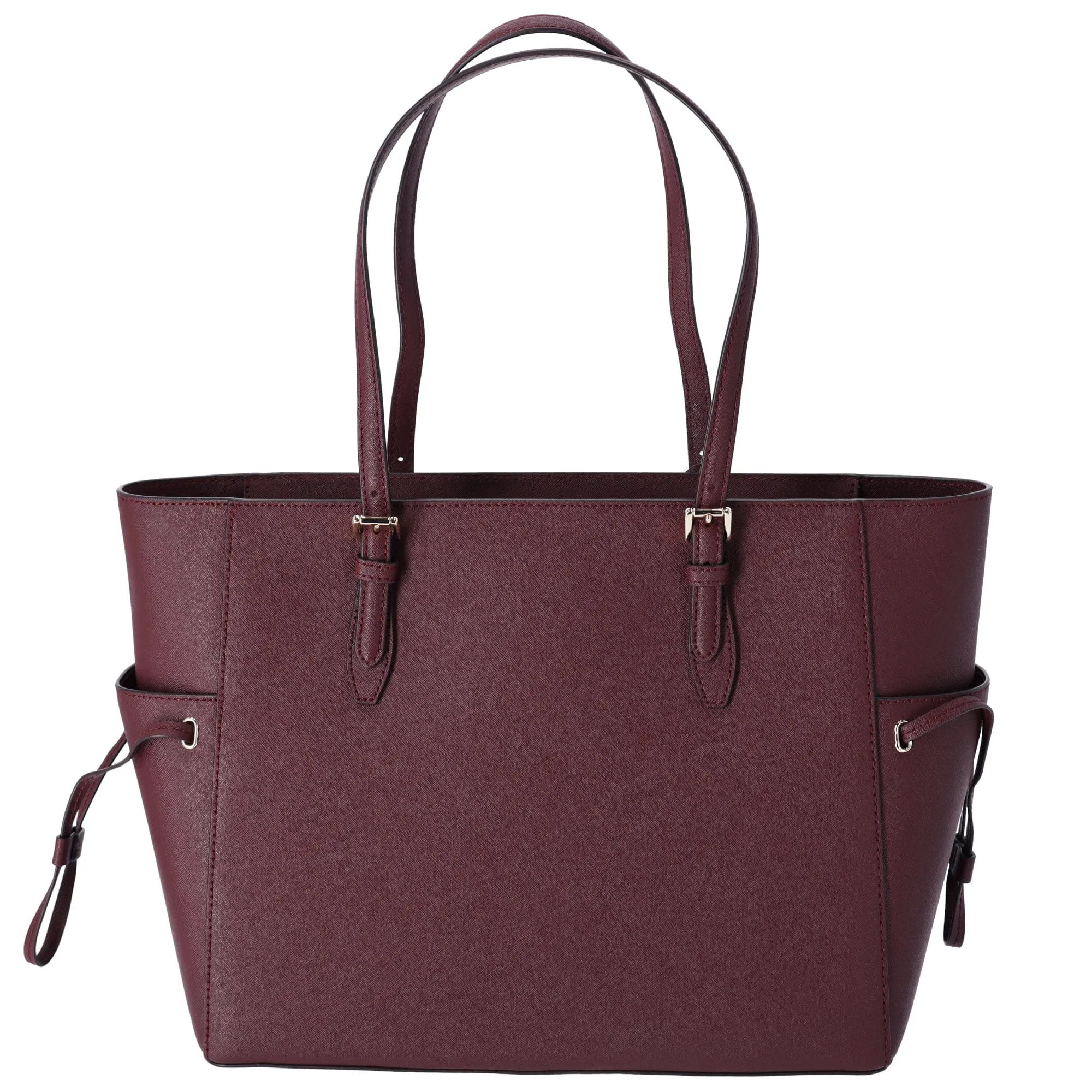 Michael Kors Gilly Large Drawstring Tote Oxblood Saffiano Leather